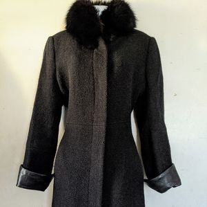 Via Spiga women's fox trim winter coat